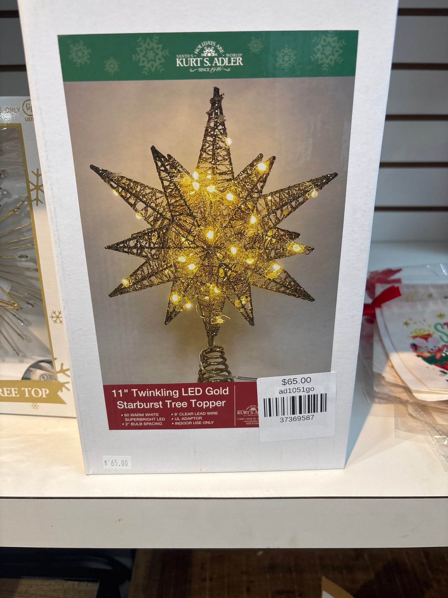 Gold Star Tree Topper