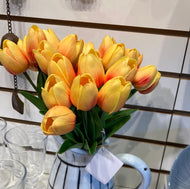 Artificial bunch of 6 Yellow tulips