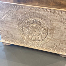 Load image into Gallery viewer, Waves Mango wood storage trunk
