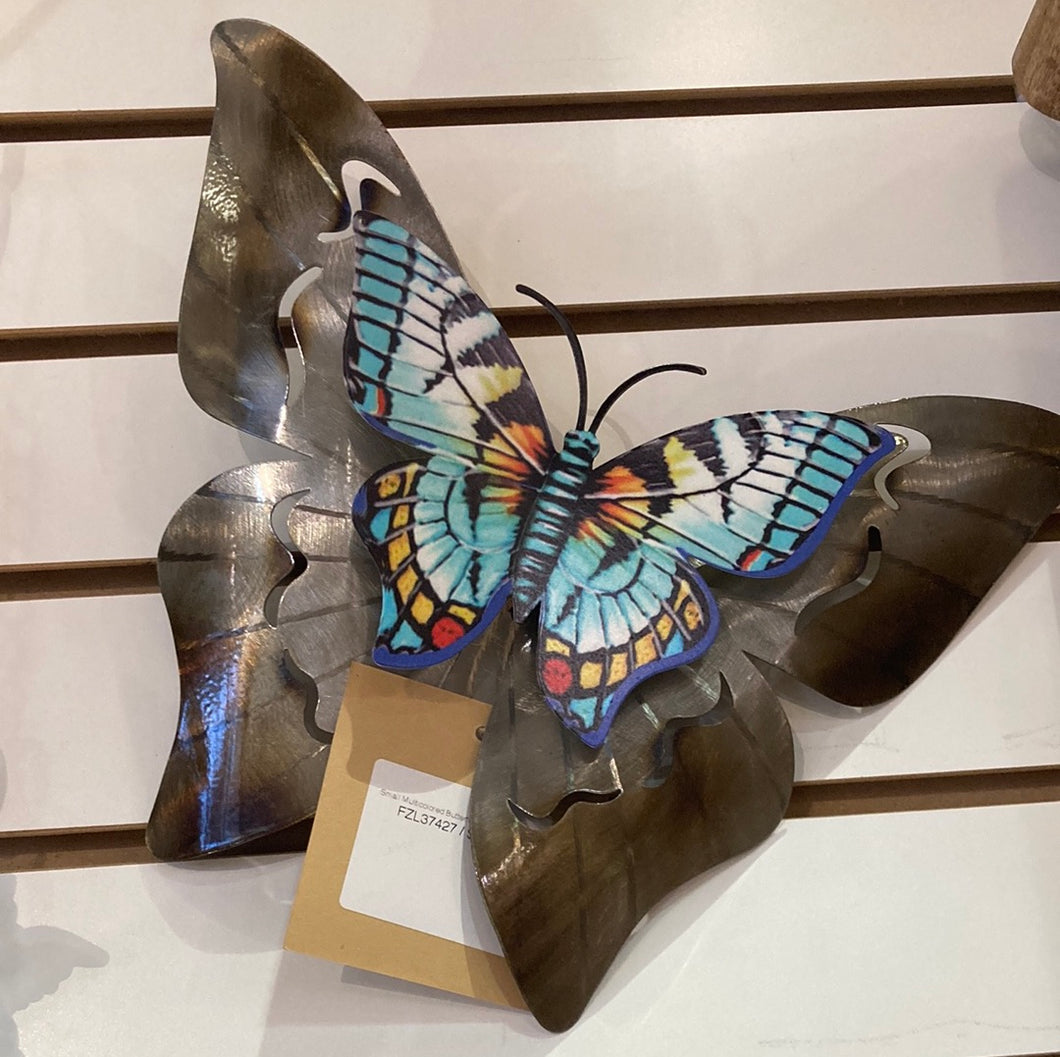 Small Multicolored Butterfly - Metal Wall Art