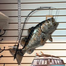 Load image into Gallery viewer, Fishing Bass Hooked Metal Wall
