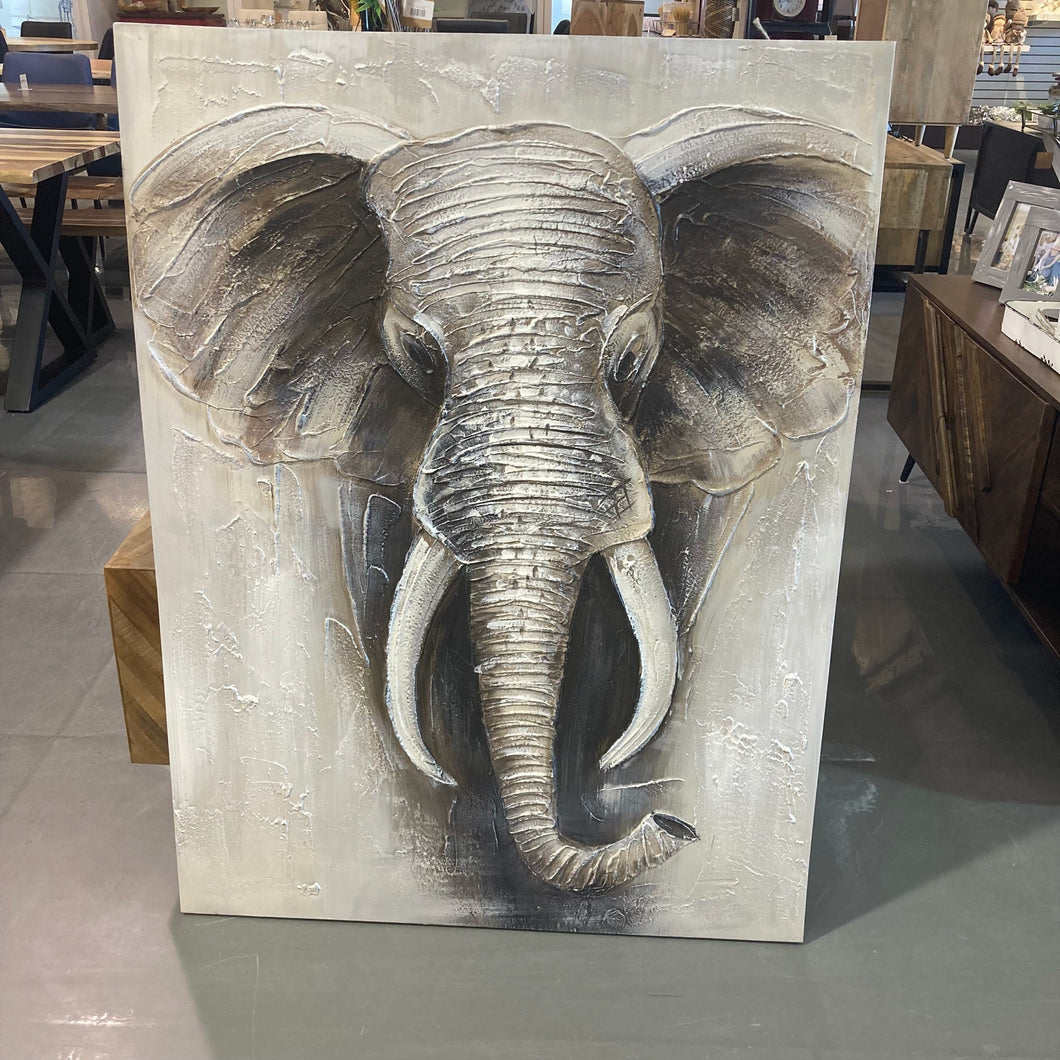 Portrait of an African Elephant, Oil Painting
