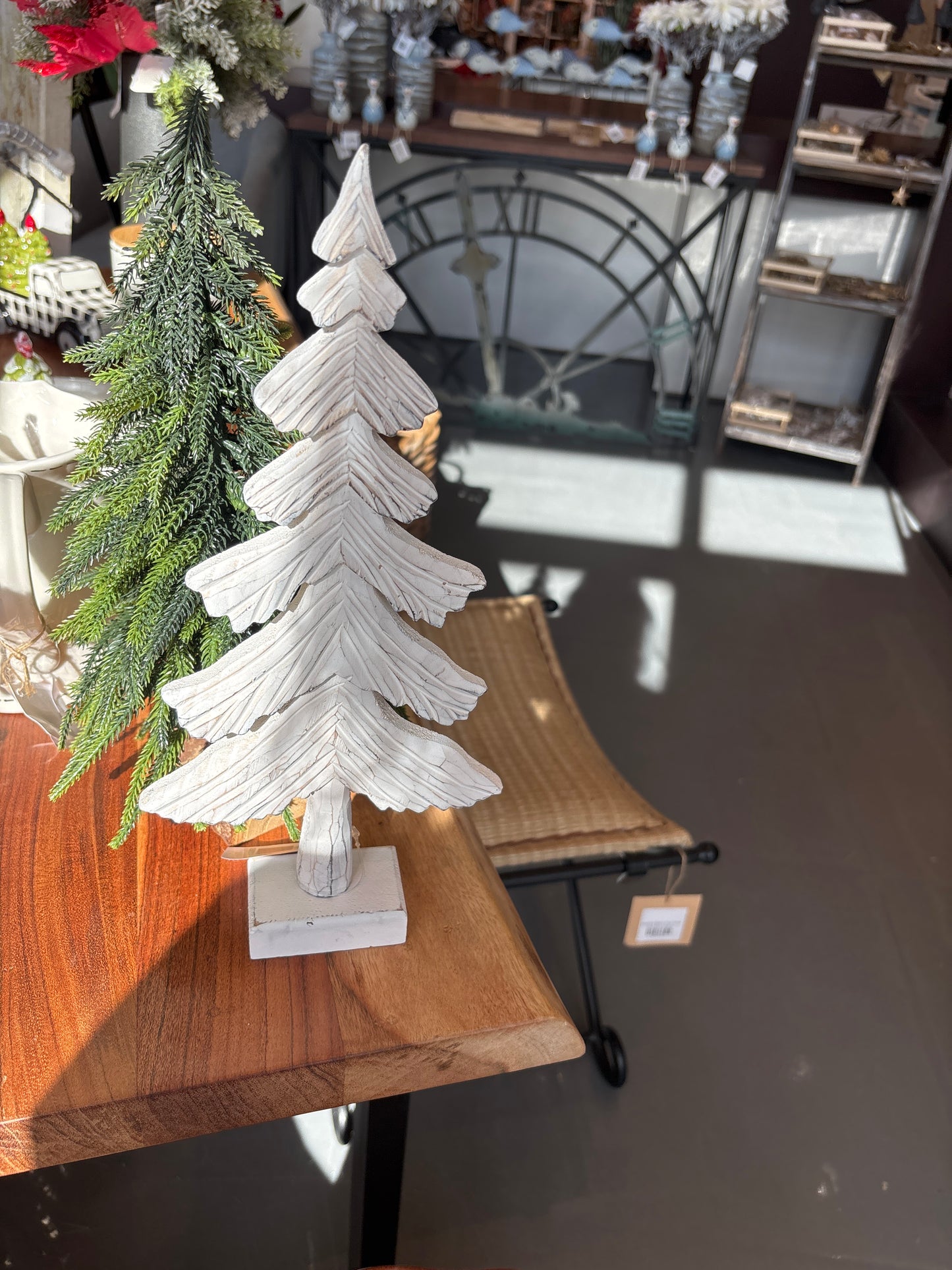Wooden White Carved Tree