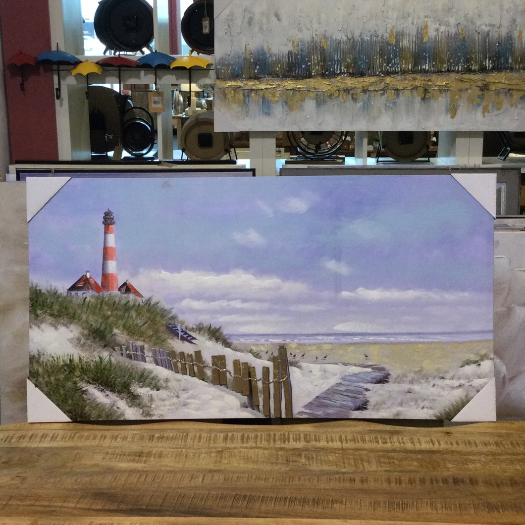 Lighthouse on the Dunes Painting