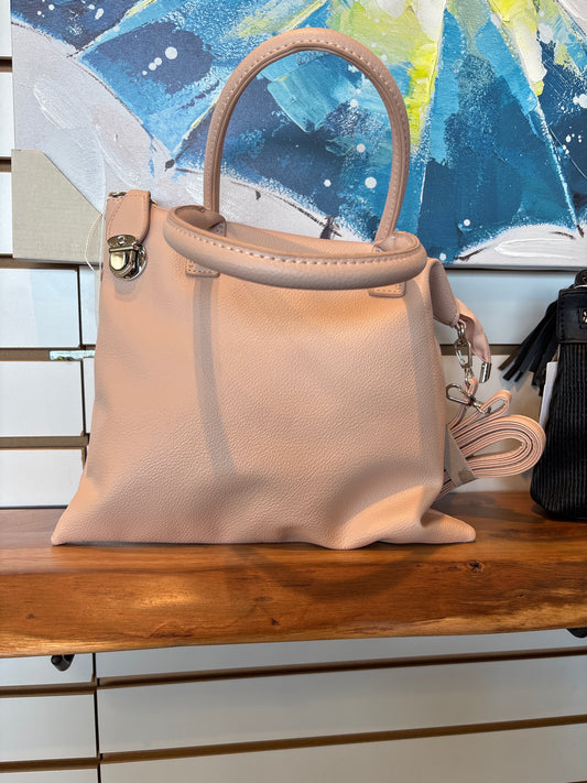 Handbag w/handles soft pink