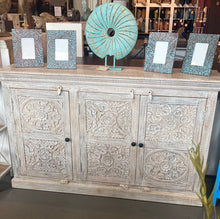 Load image into Gallery viewer, White sands Carved door Sideboard
