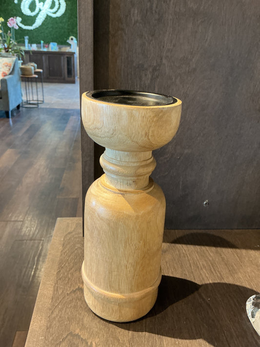 Wooden candle holder