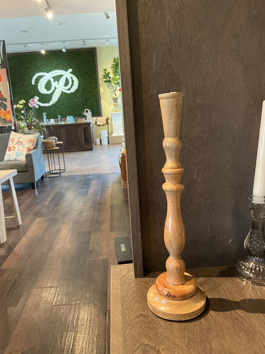 Wooden candle holder