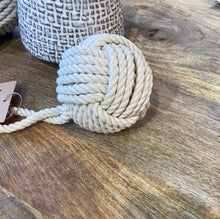 Load image into Gallery viewer, White rope ball 4 inch
