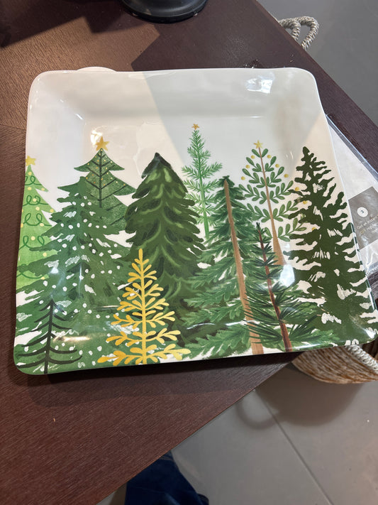 Shades of Green Platter Square