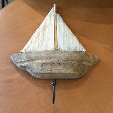 Load image into Gallery viewer, Wooden Sailboat with Coat Hook
