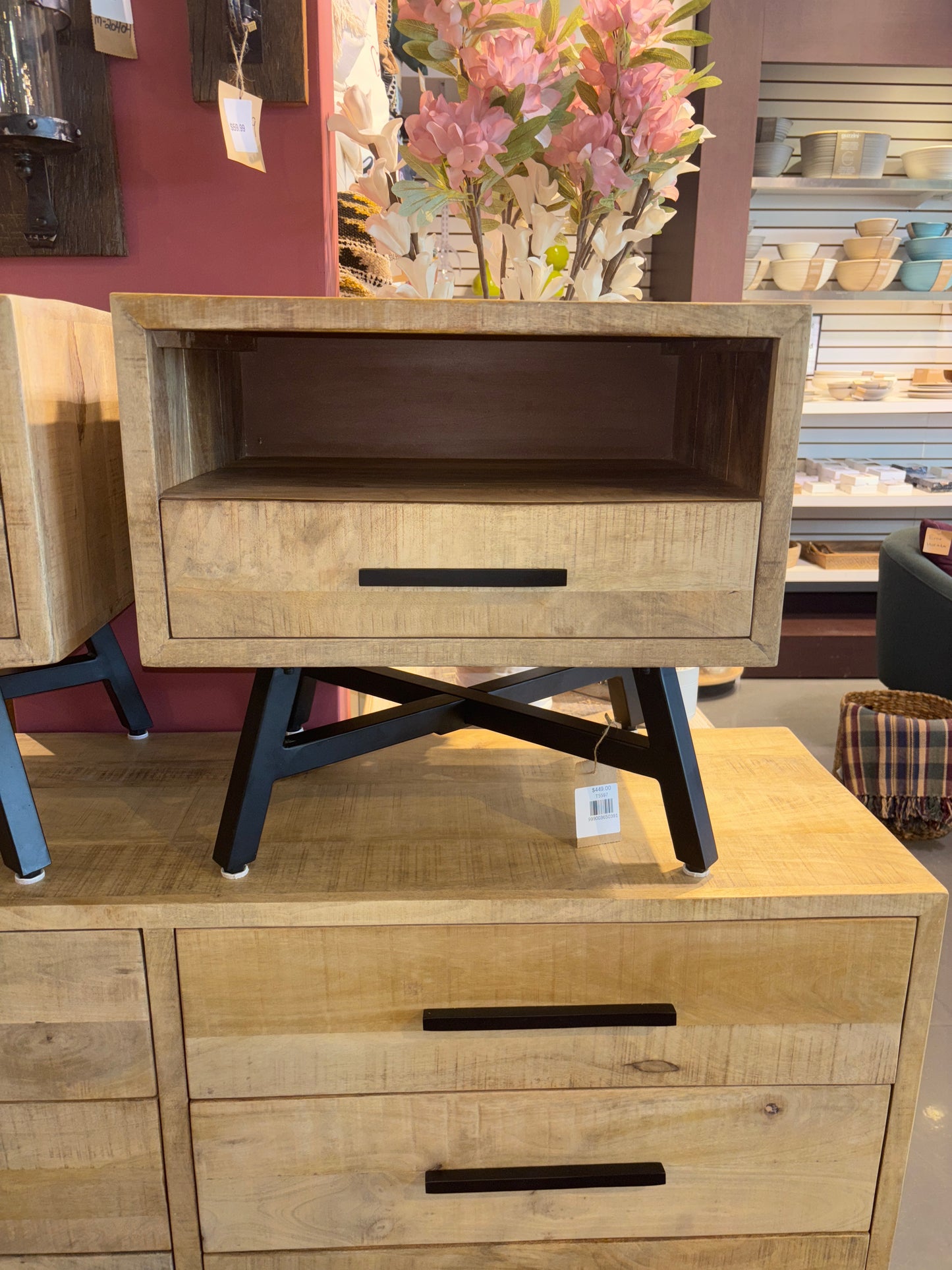 MAURA -  Mango Wood Night Stand