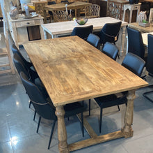 Load image into Gallery viewer, 87 inch Franky Farmhouse Mango wood dining table
