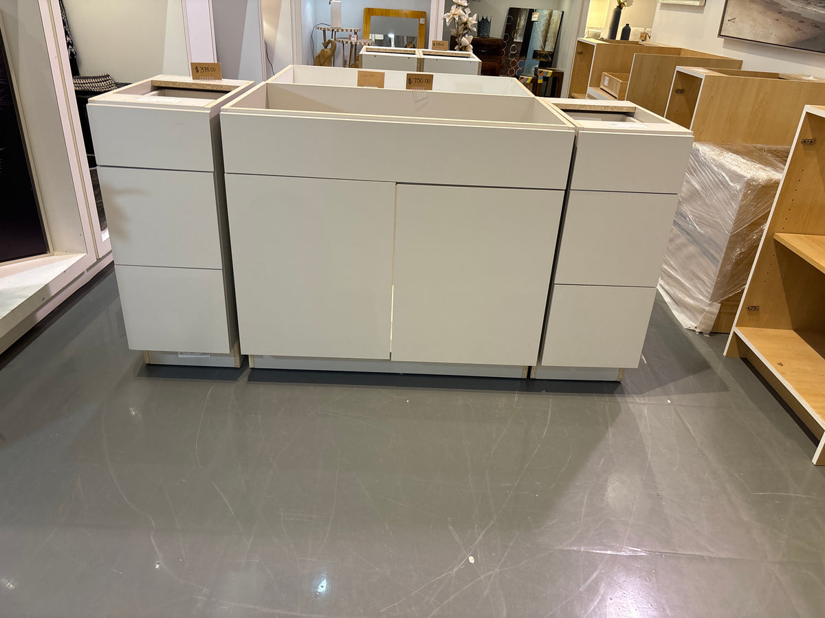 48' White/Walnut Vanity