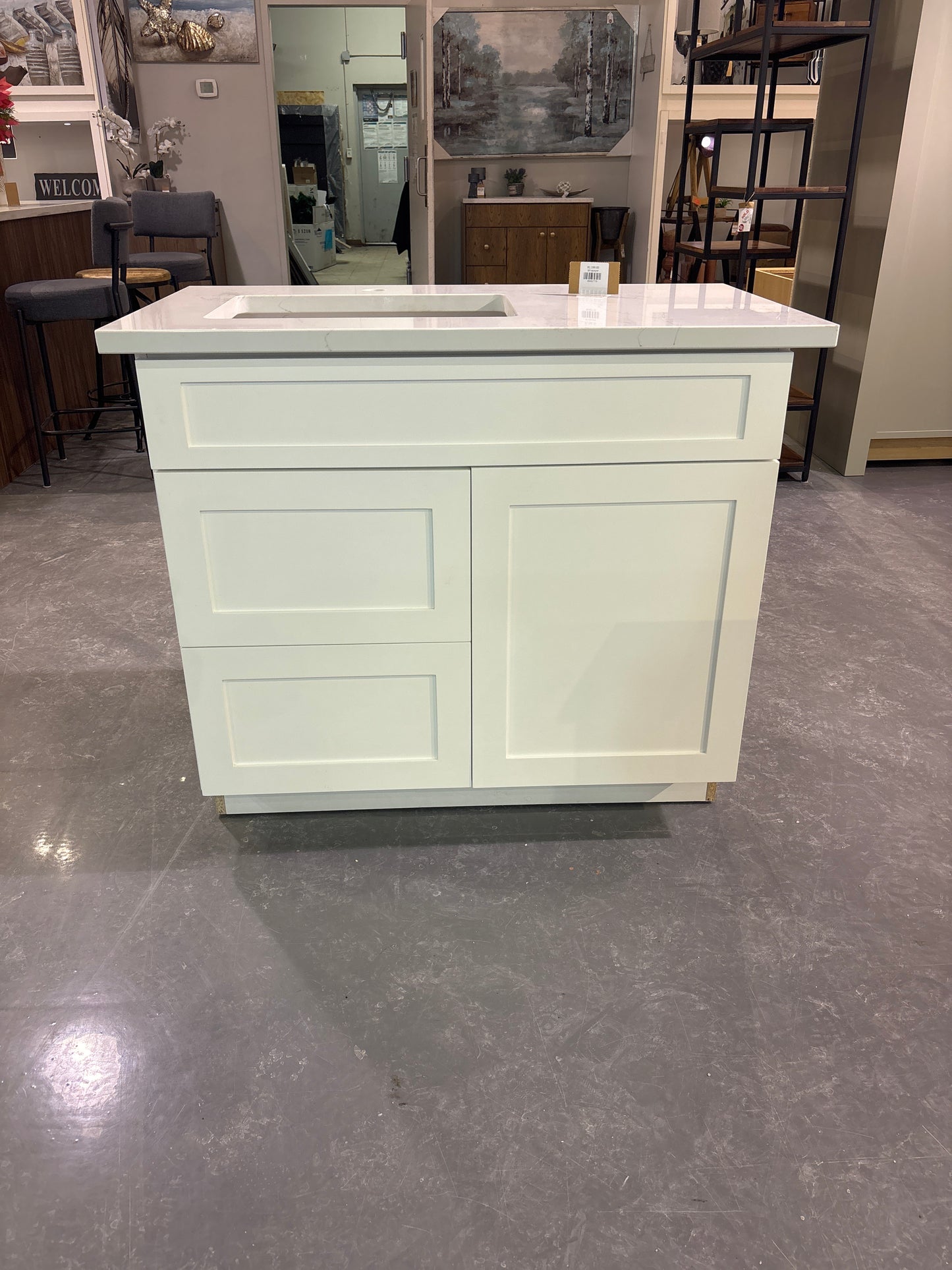 39' Quartz White Vanity