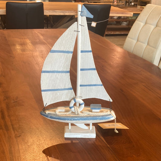 Sailboat wooden nautical coastal decor