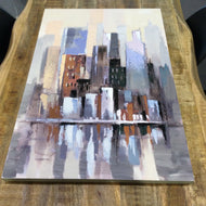 Abstract Reflection City painting
