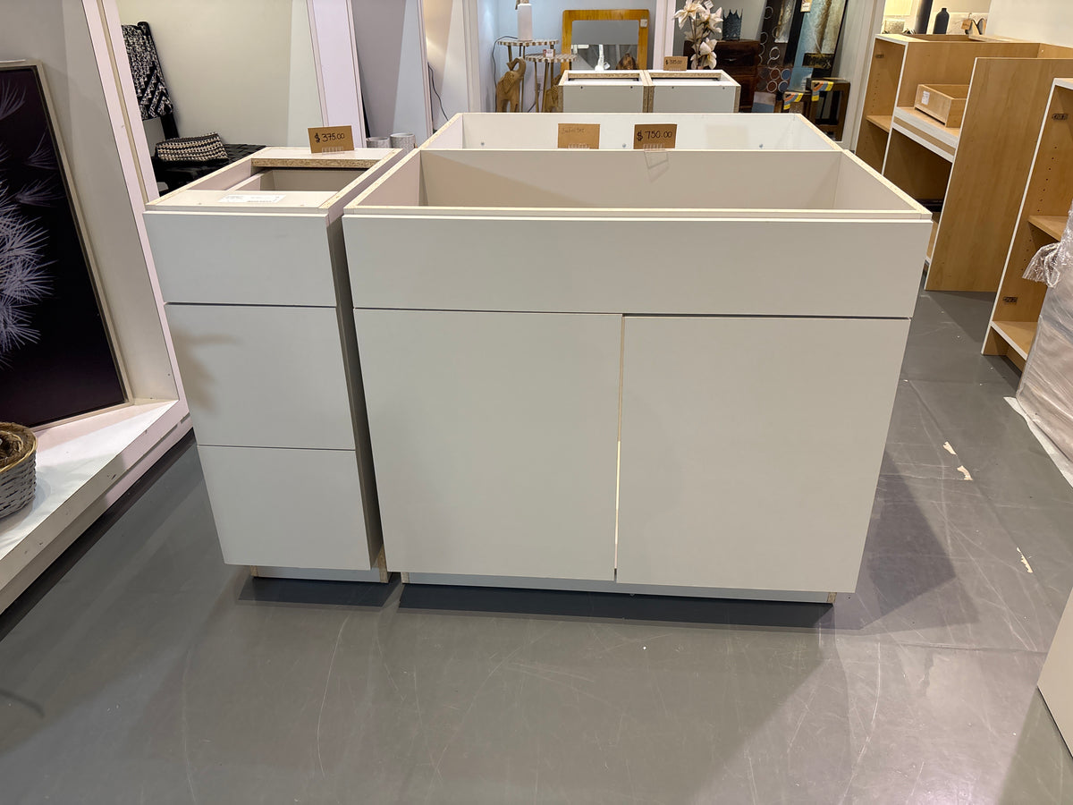 48' White/Walnut Vanity