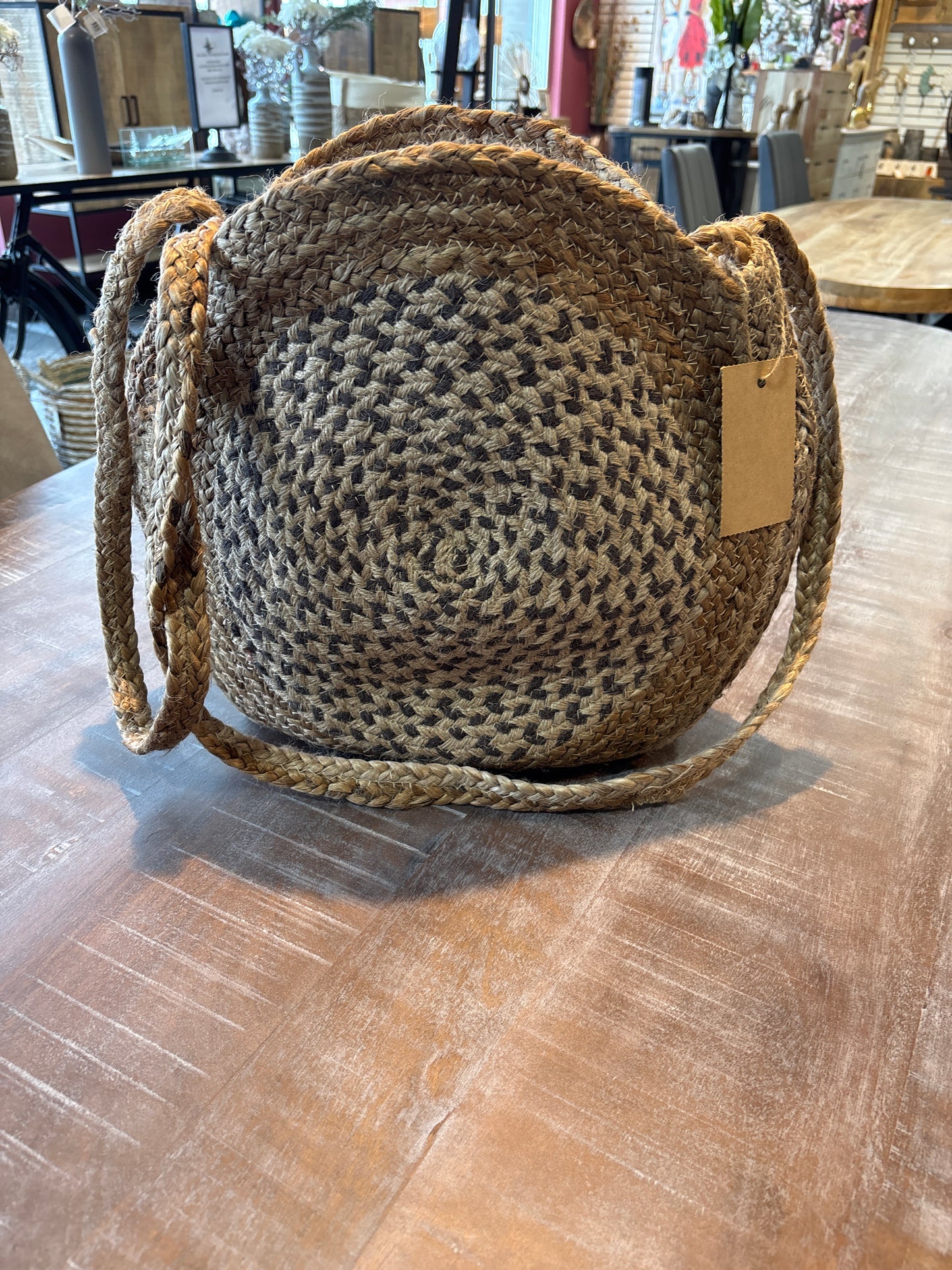 Round Jute Hand Bag | Wicker Emporium PEI