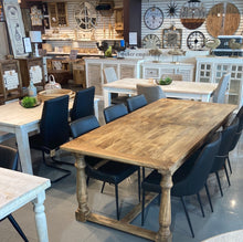 Load image into Gallery viewer, 87 inch Franky Farmhouse Mango wood dining table
