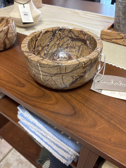 Natural stone bowl