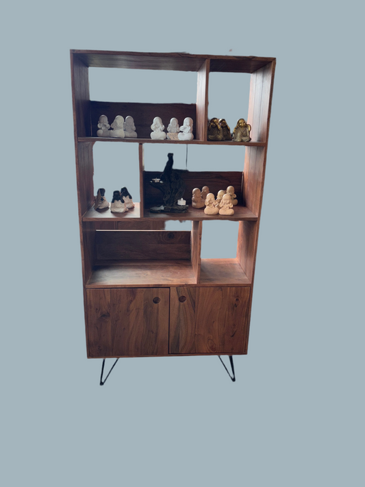 NAPLES - Modern Acacia Wood Bookshelf