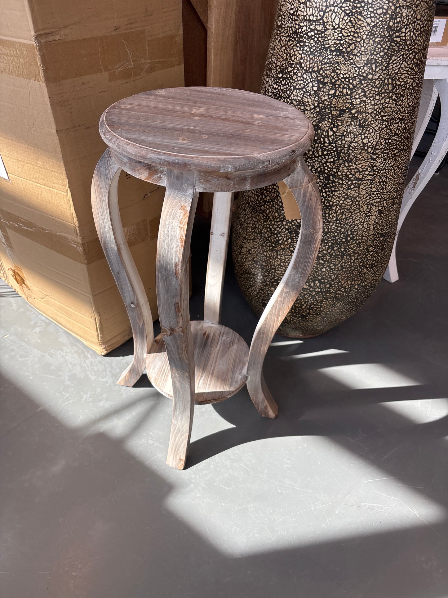 Tall Rustic Wood Plant Stand
