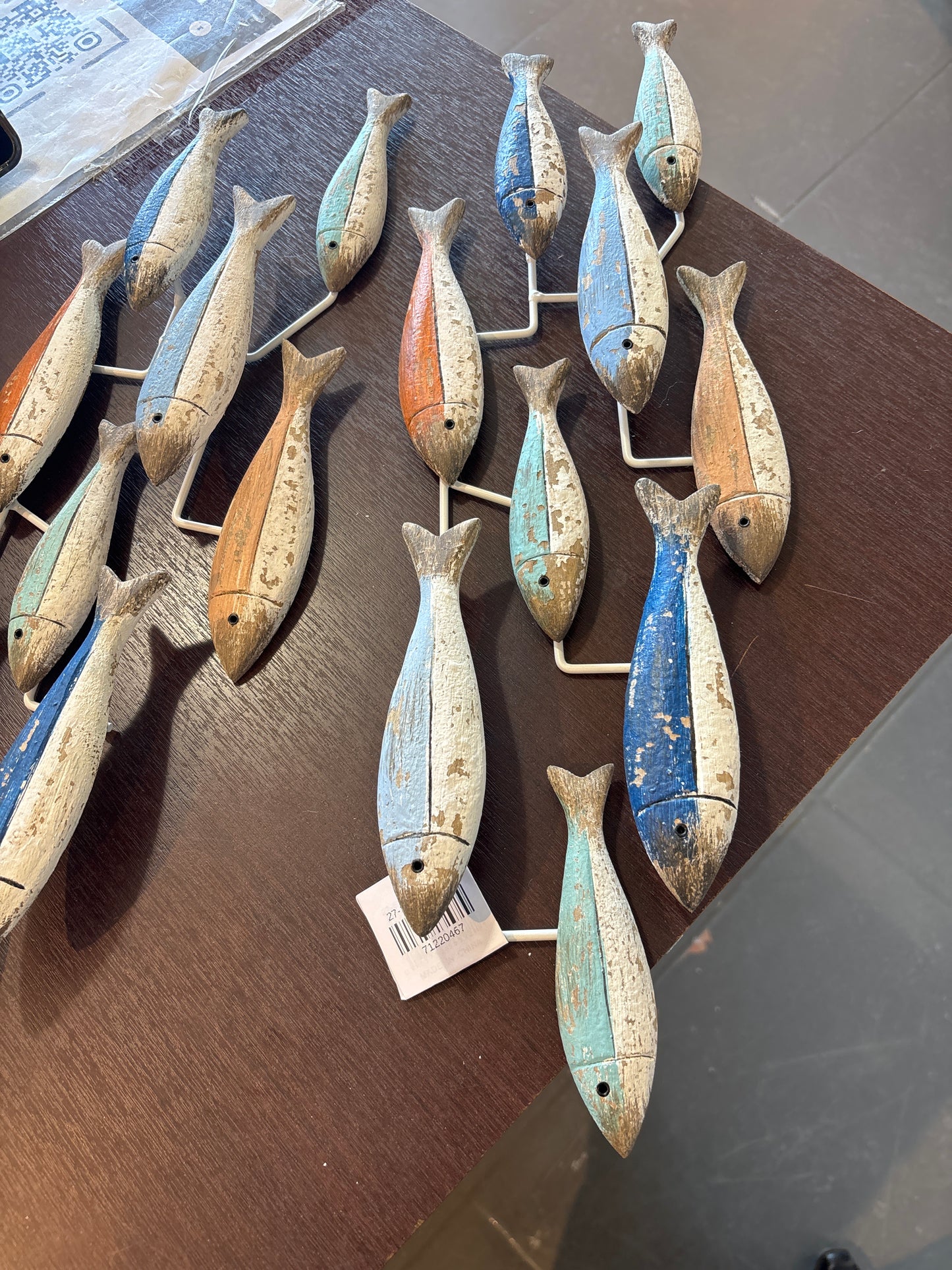 Wooden Asst Fish Wall Decor