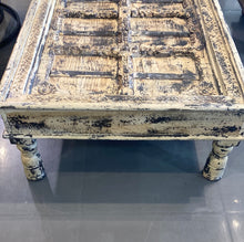 Load image into Gallery viewer, White wash Antique Door Coffee Table
