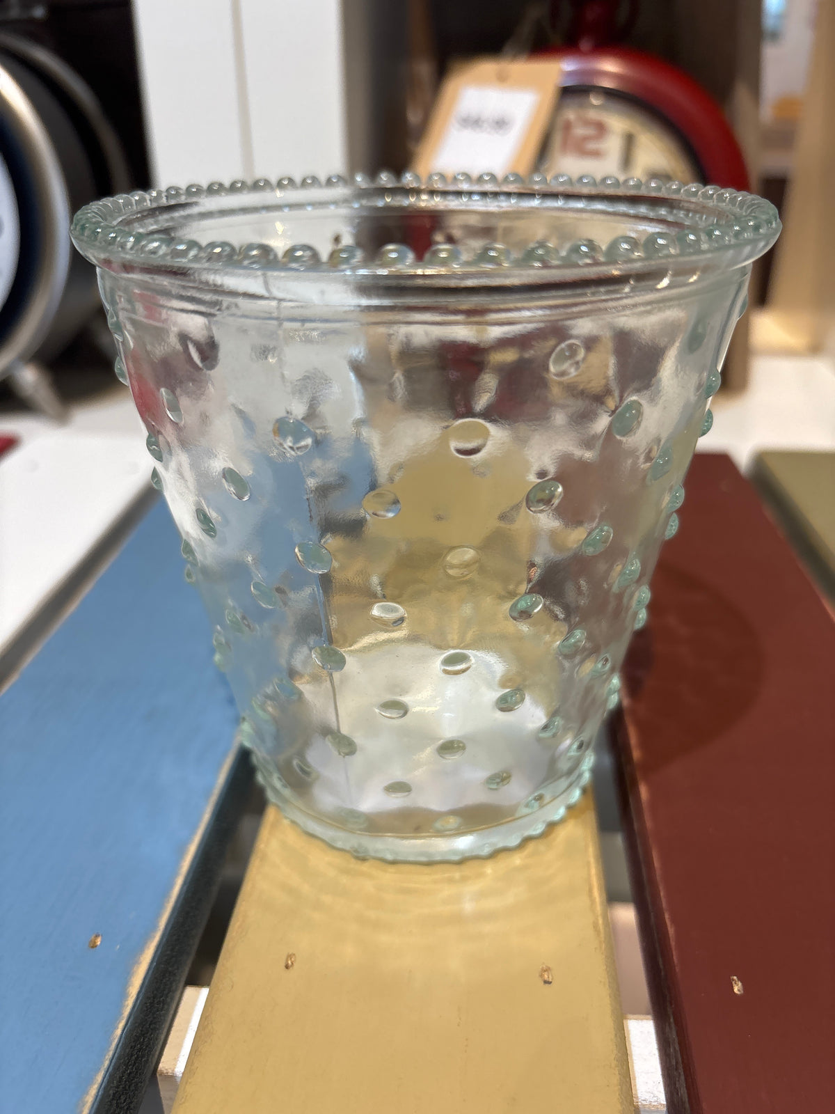 Hobnail Clear Glass Vase