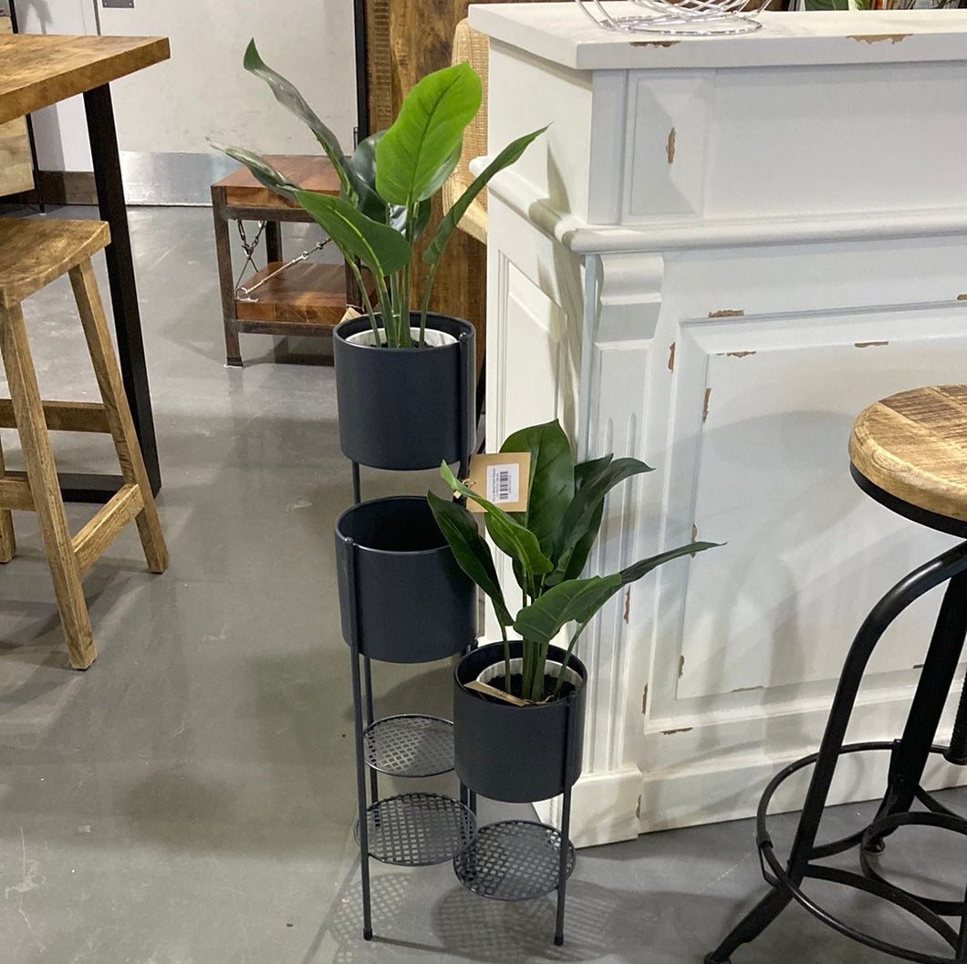 Trio of Metal Plant Stands