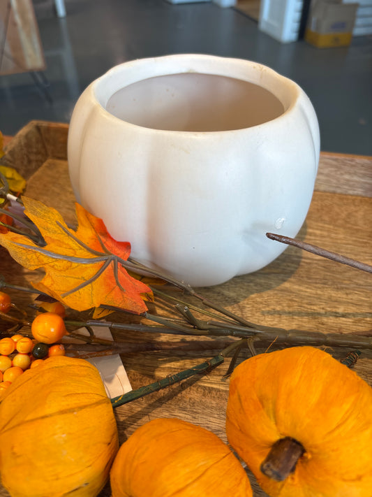 Off White Pumpkin Vase
