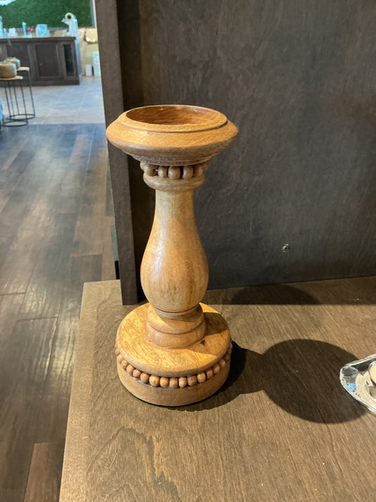 Wooden candle holder