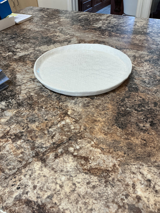 Round glass tray