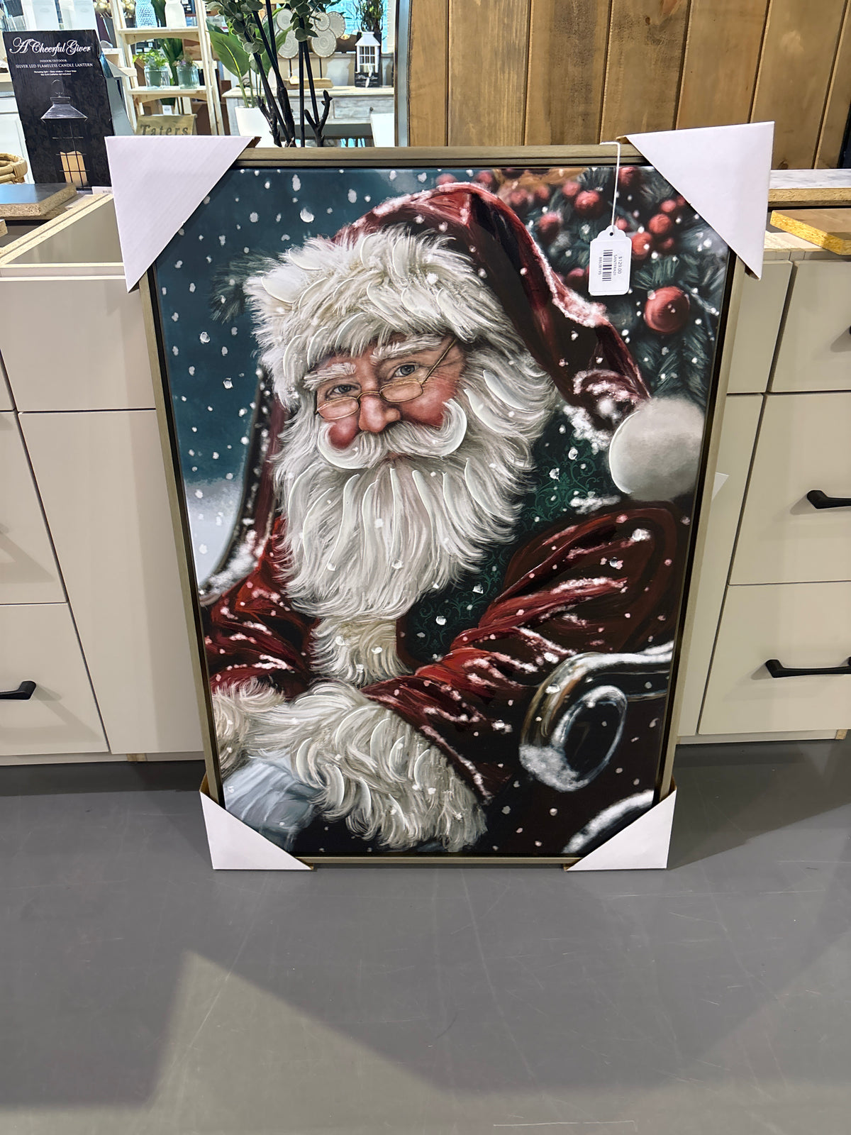 Santa Christmas Framed Art