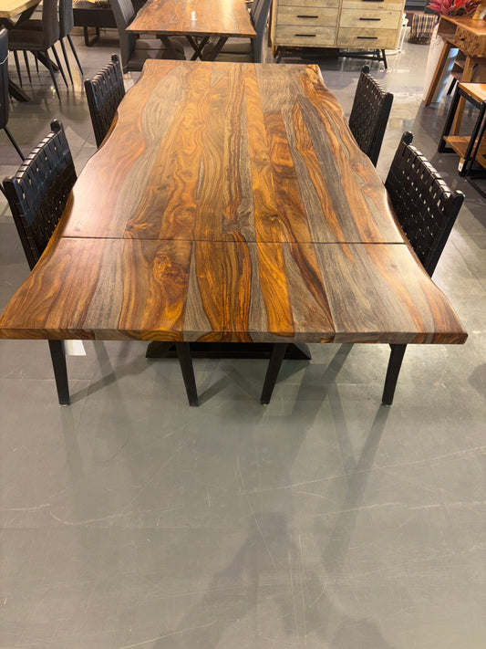 COLTON -  Extendable Solid Rosewood Dining Table, 64 inch - 94 inch
