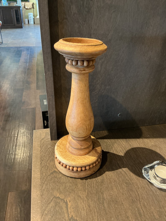 Wooden candle holder