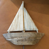 Wooden Sailboat with Coat Hook