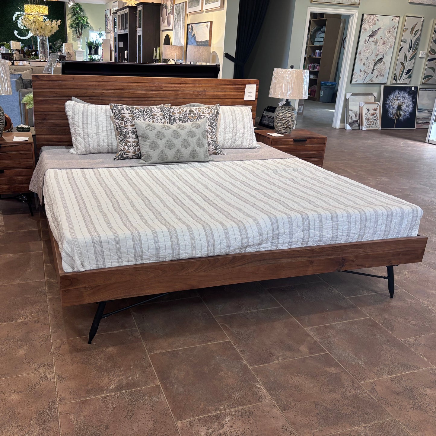 Aria King Acacia Bed