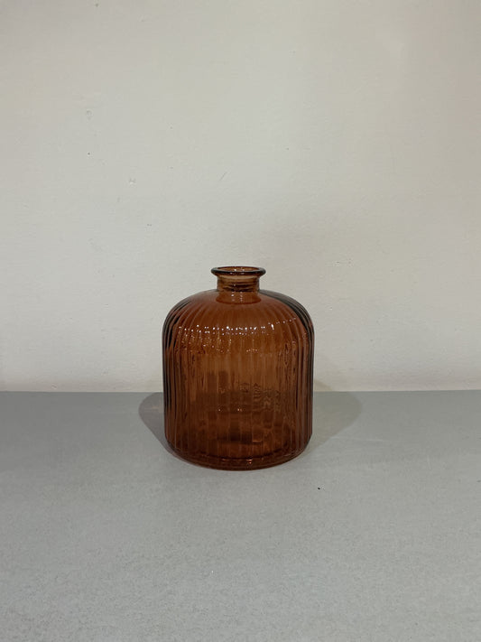 Ribbed Glass Vase