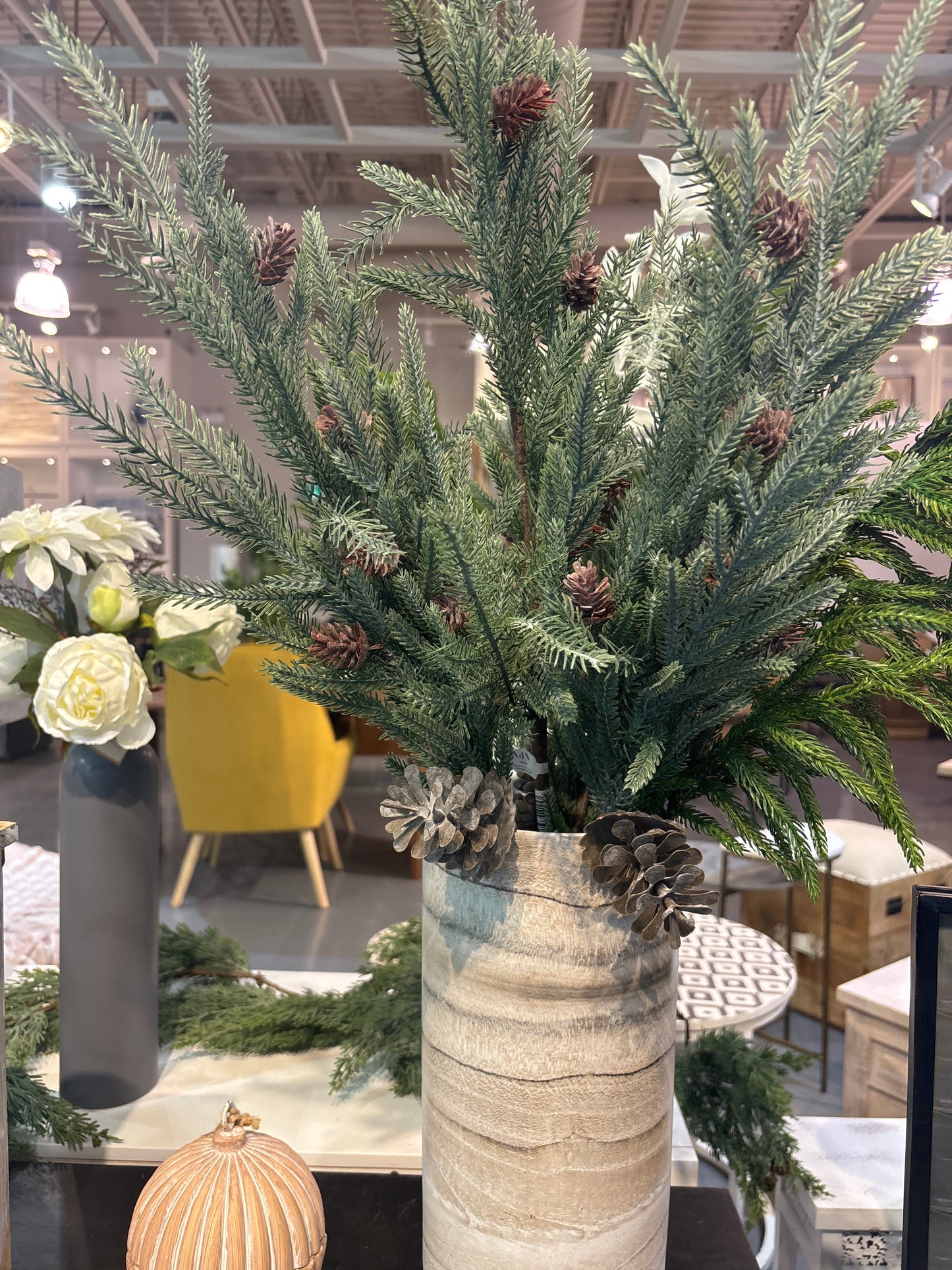 Branch with Pine Cones