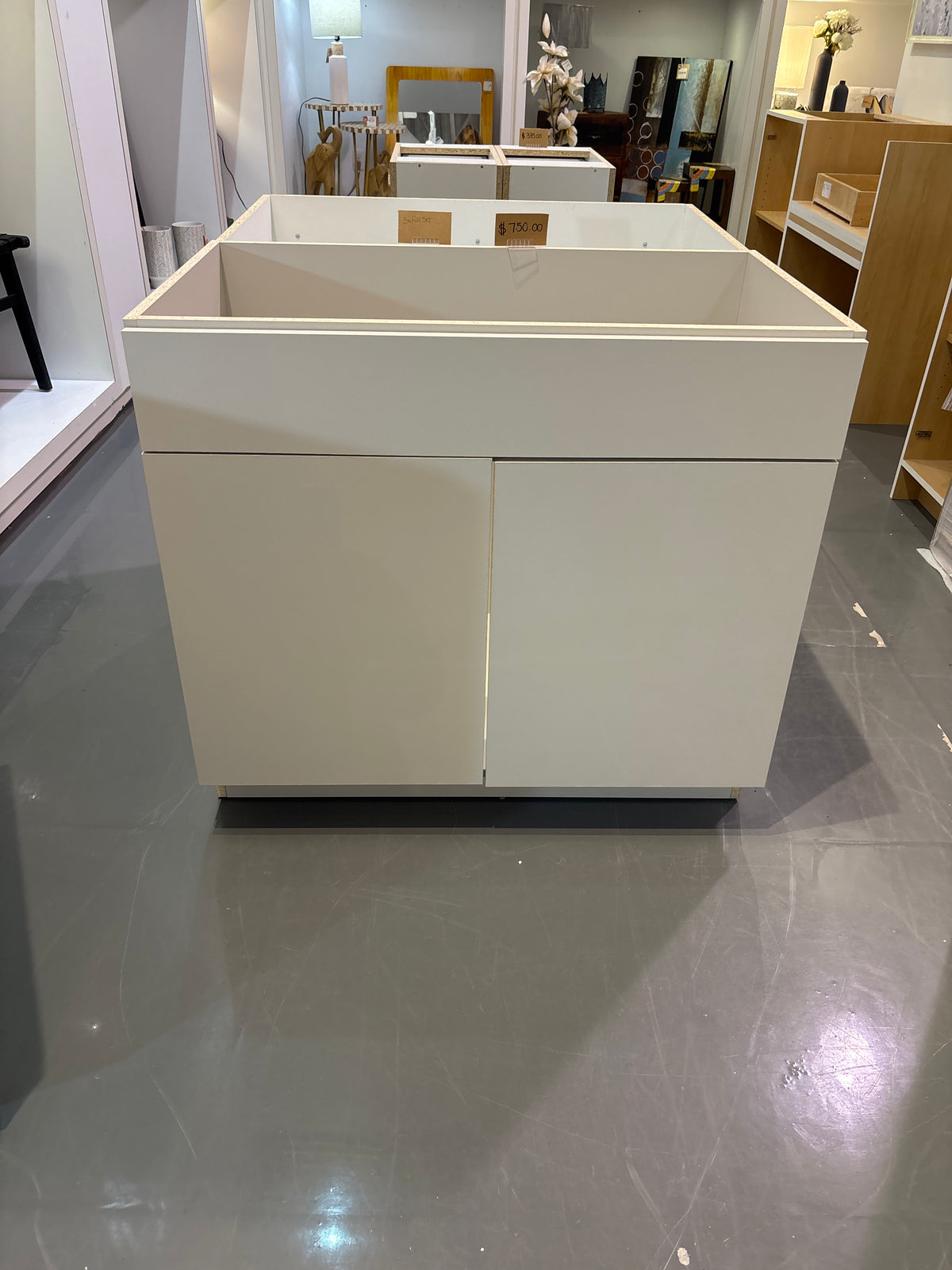 48' White/Walnut Vanity