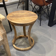 Serenity Round End Table in Mango Wood
