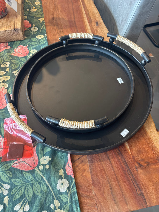 Black Serving Tray L