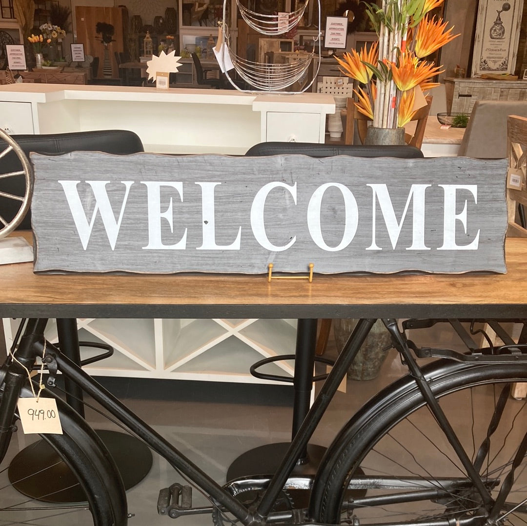 Welcome - Black Sign – Wicker Emporium