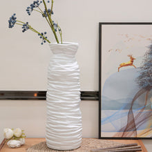 Load image into Gallery viewer, Wrapped Textured White Vase
