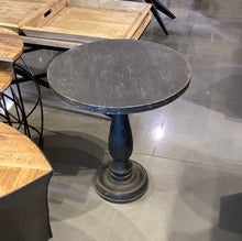 Load image into Gallery viewer, Pedestal black end table
