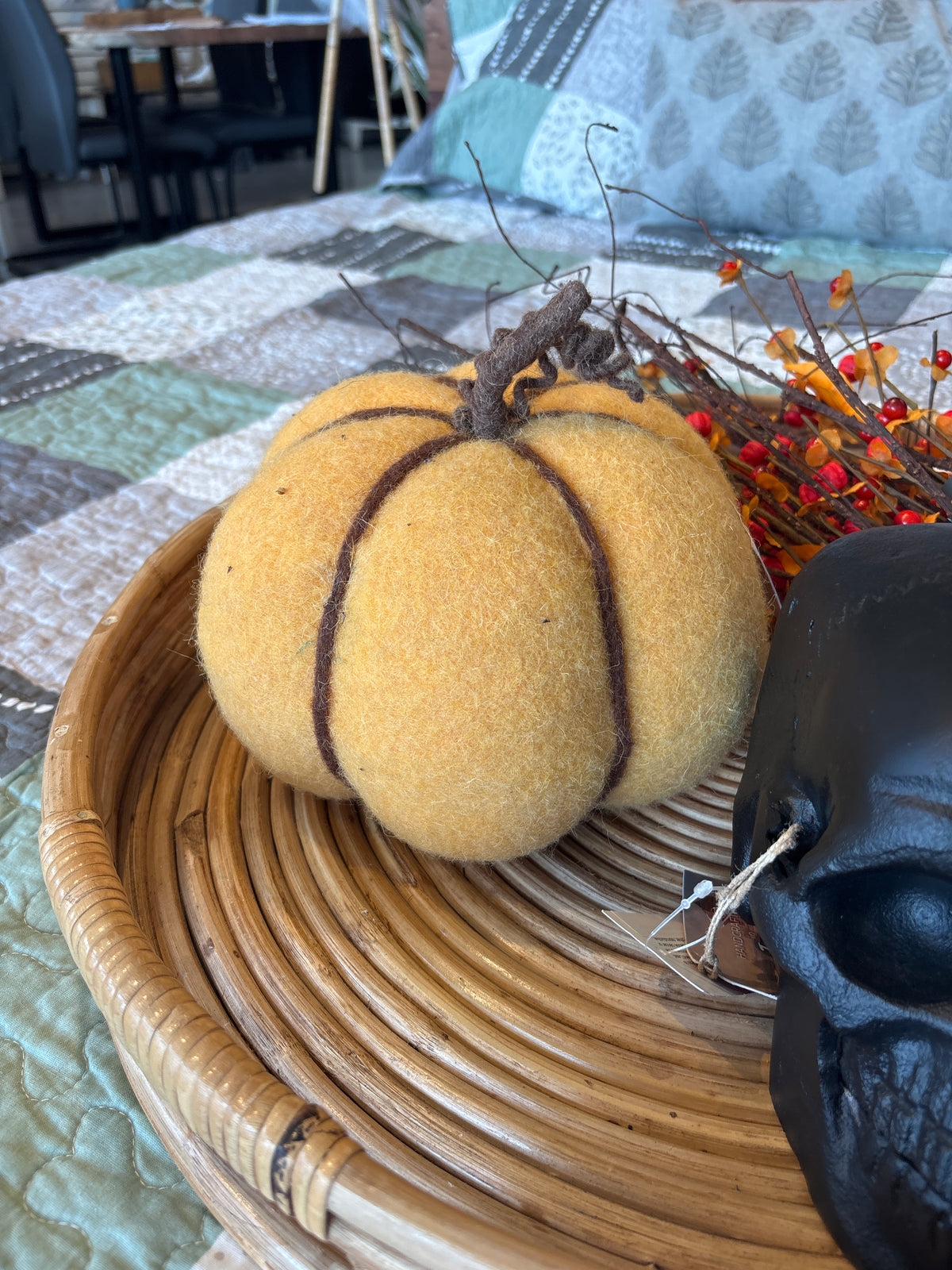 Brown Orange Foam Pumpkin