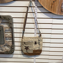 Load image into Gallery viewer, Sel de Mer Upcycled Patch Star Shoulder Bag
