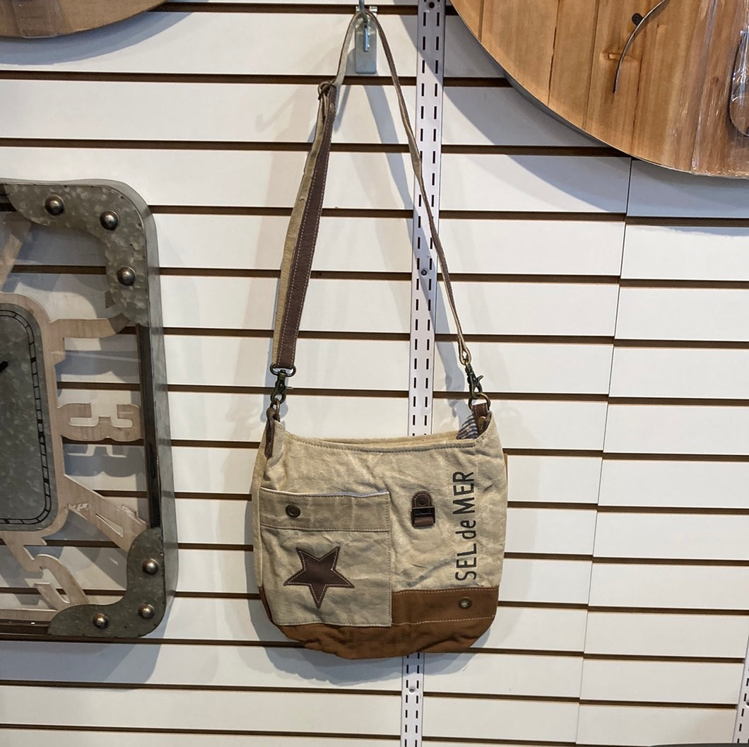 Sel de Mer Upcycled Patch Star Shoulder Bag